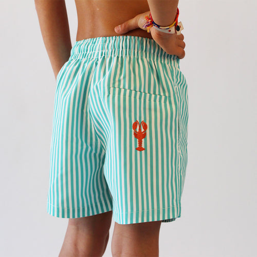 Children's Swimsuit - Le Petit Immersed Aqua Striped