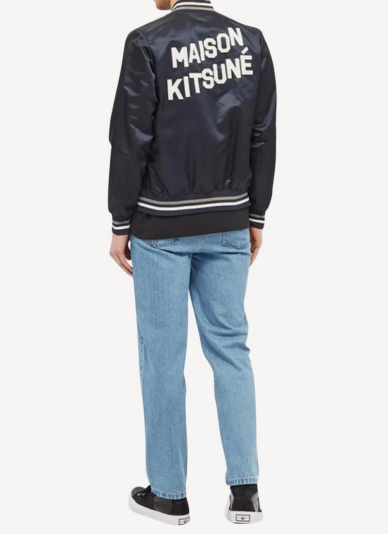 Maison Kitsune - Satin Teddy - Navy - Homme