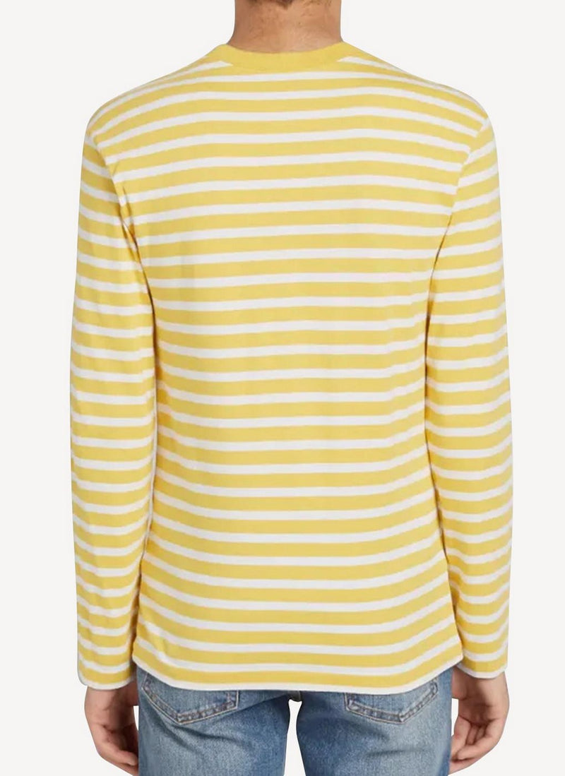 Maison Kitsune - Marin Tee-Shirt Tricolor Fox Patch - Yellow White - Mixte