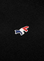 Maison Kitsune - Merinos Cardigan Tricolor Fox Patch - Black - Mixto