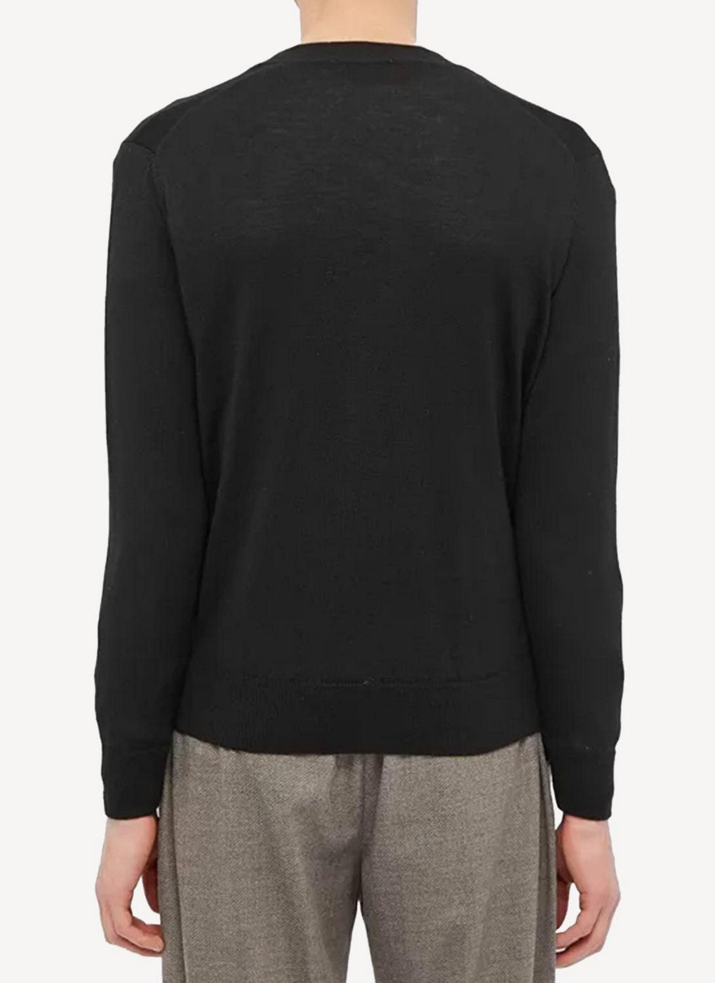 Maison Kitsune - Merinos Cardigan Tricolor Fox Patch - Black - Mixto