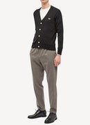 Maison Kitsune - Merinos Cardigan Tricolor Fox Patch - Black - Mixte
