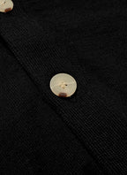 Maison Kitsune - Merinos Cardigan Tricolor Fox Patch - Black - Mixto