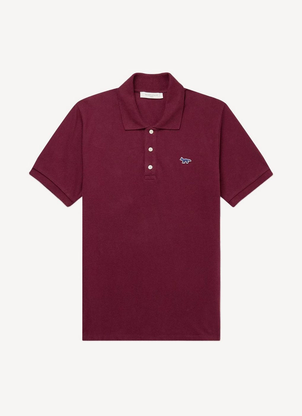 Maison Kitsune - Light Pique Polo - Burgundy - Homme