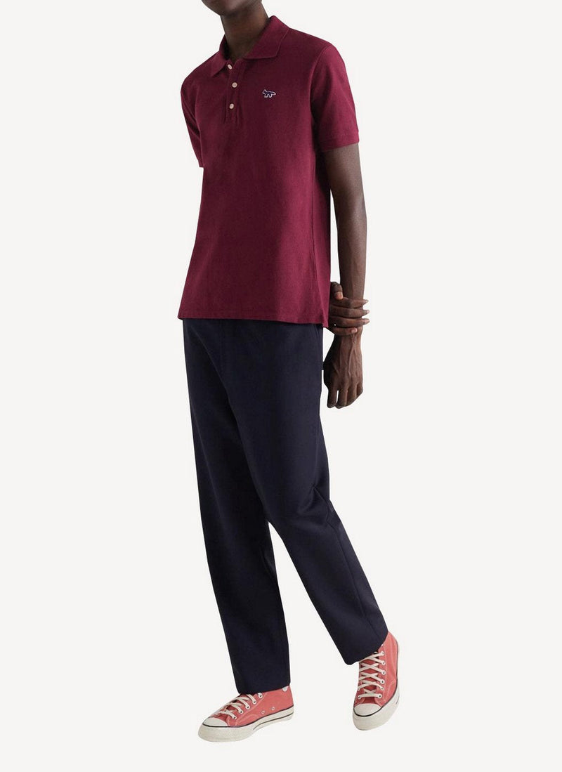 Maison Kitsune - Light Pique Polo - Burgundy - Homme