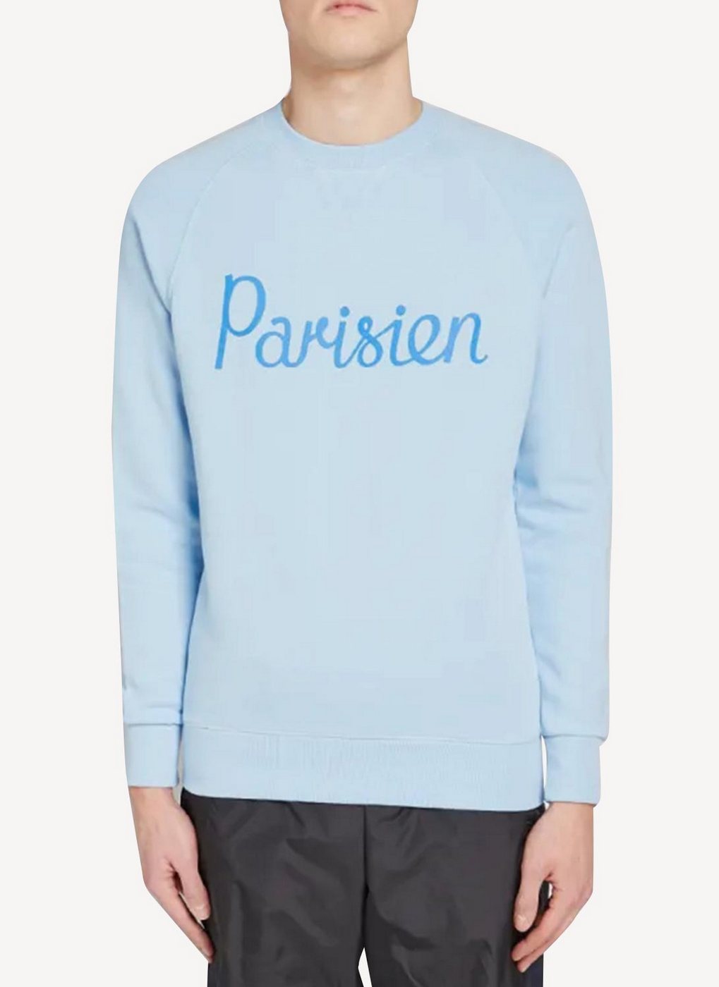 Maison Kitsune - Sweatshirt Parisien - Light Blue - Homme