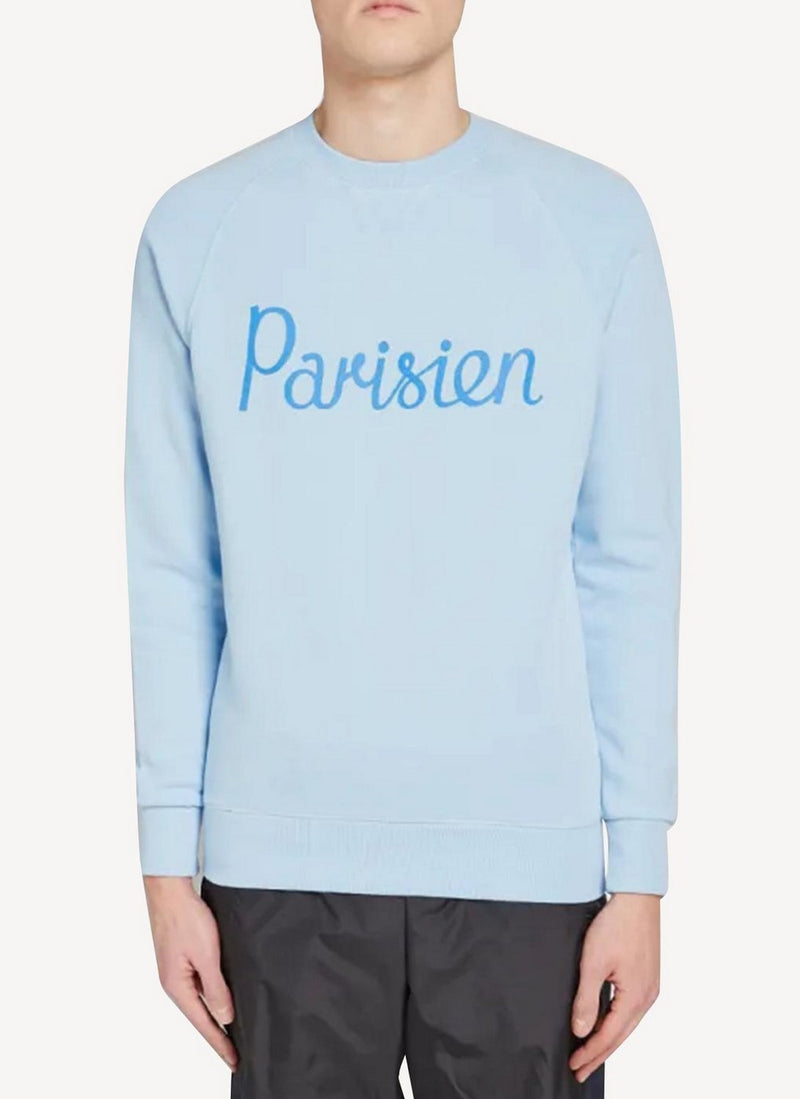 Maison Kitsune - Sweatshirt Parisien - Light Blue - Homme