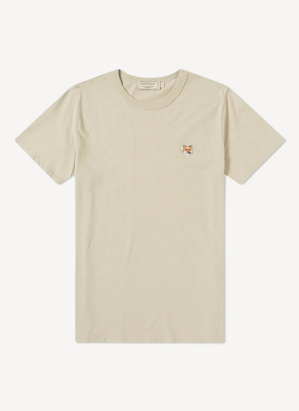 Maison Kitsune - Camiseta Fox Head Patch - Beige - Hombre
