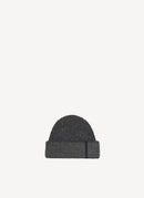 Maison Kitsune - Ribbed Lambswool Beanie - Dark Grey Melange - Unisex