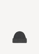 Maison Kitsune - Ribbed Lambswool Beanie - Dark Grey Melange - Unisex