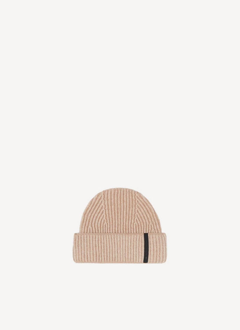 Maison Kitsune - Ribbed Lambswool Beanie - Beige Melange - Mixte