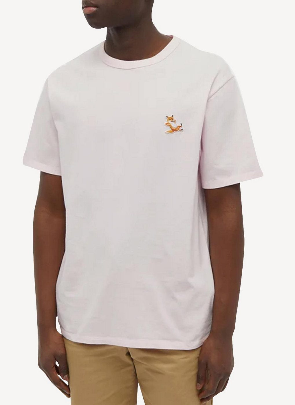 Maison Kitsune - Chillax Fox Patch Classic Tee-Shirt - Light Pink - Unisex