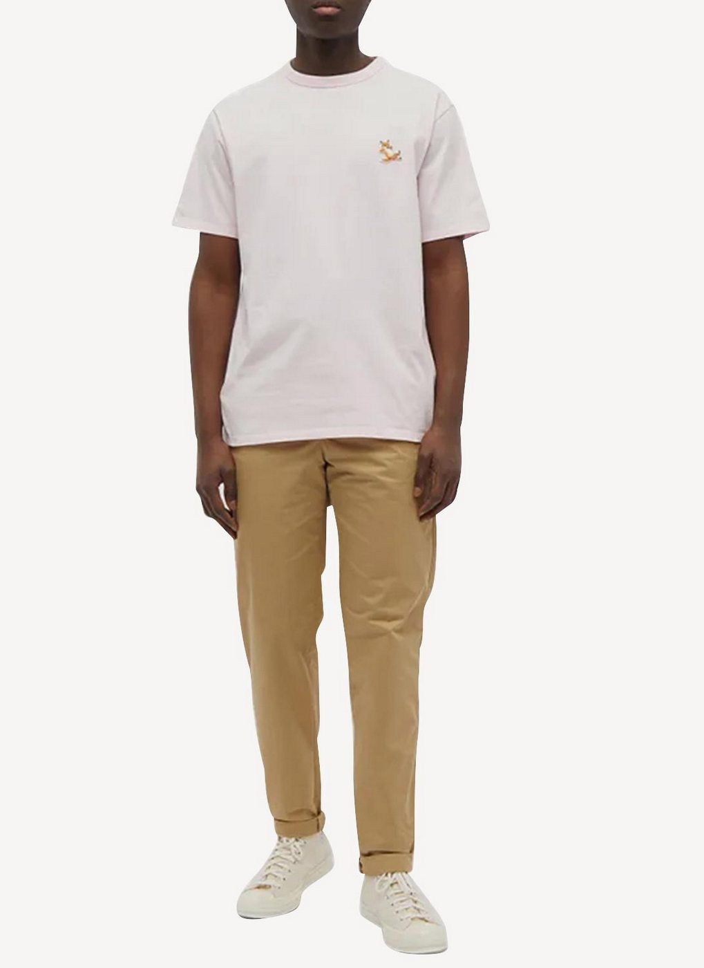 Maison Kitsune - Chillax Fox Patch Classic Tee-Shirt - Light Pink - Unisex