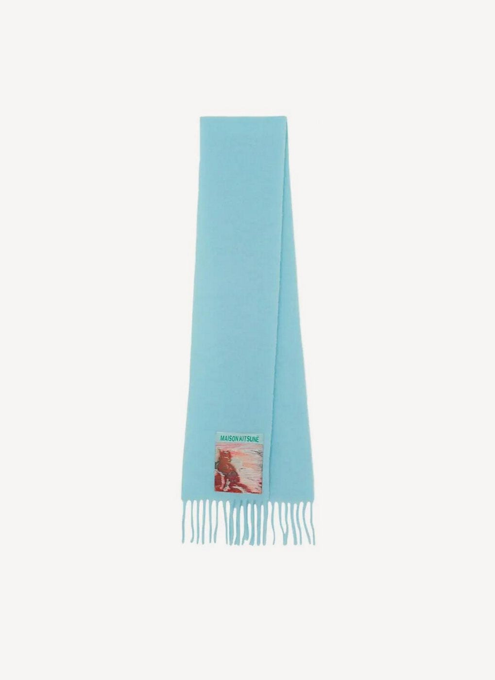 Maison Kitsune - Maison Kitsune Photo Tag Scarf - Aqua - Mixte