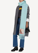 Maison Kitsune - Maison Kitsune Photo Tag Scarf - Aqua - Mixte