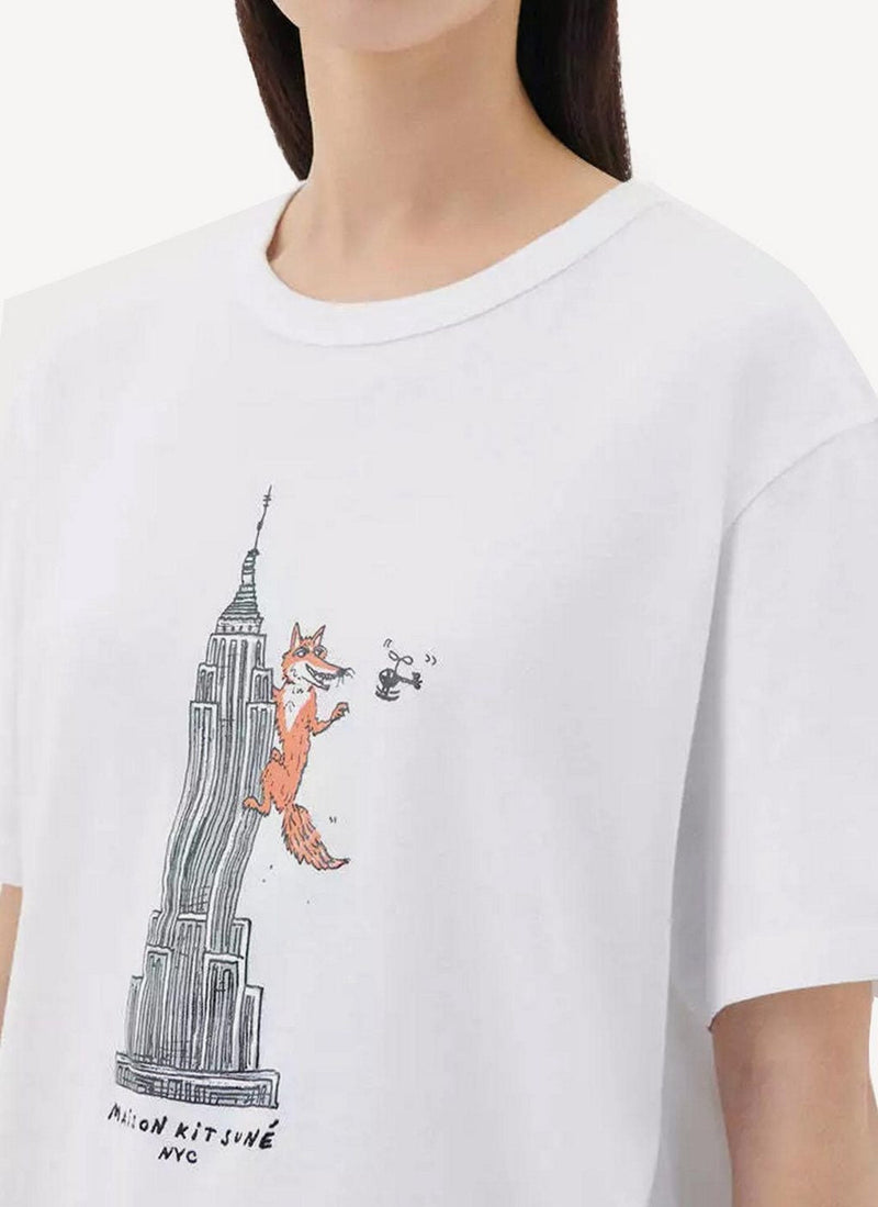Maison Kitsune - Oly Postcard Classic Tee-Shirt - White - Homme