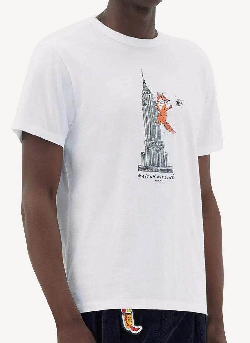Maison Kitsune - Oly Postcard Classic Tee-Shirt - White - Homme