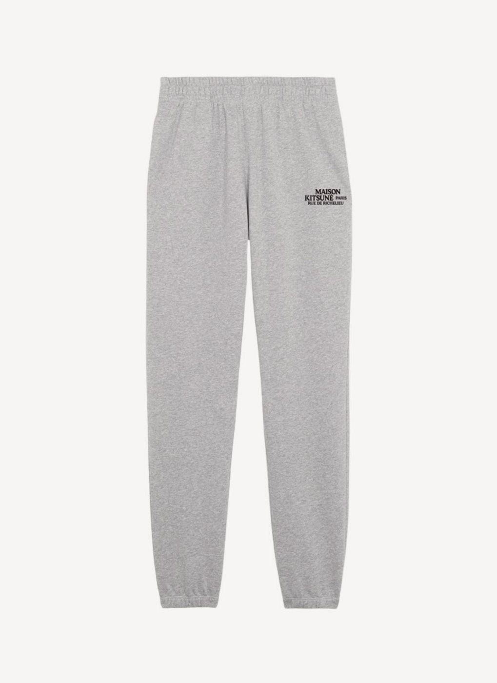 Maison Kitsune - Rue De Richelieu Regular Jog Pants - Grey Melange - Hombre
