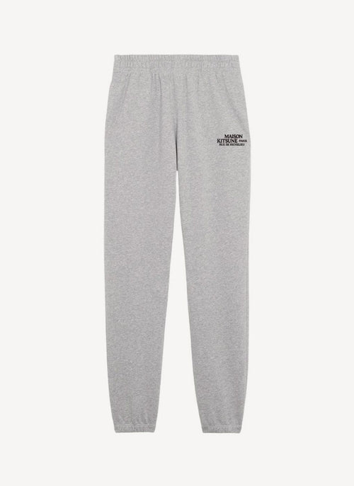 Maison Kitsune - Rue De Richelieu Regular Jog Pants - Grey Melange - Homme