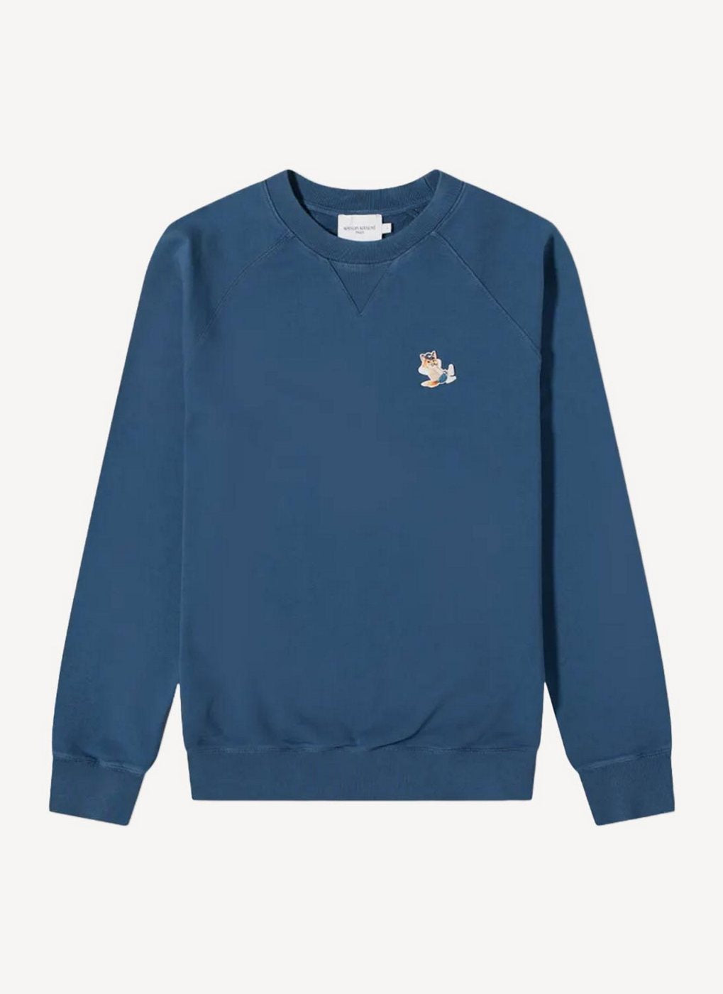 Maison Kitsune - Dressed Fox Patch Classic Sweatshirt - Blue Denim - Homme