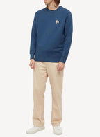 Maison Kitsune - Dressed Fox Patch Classic Sweatshirt - Blue Denim - Homme