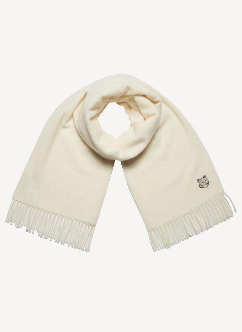 Maison Kitsune - Holiday Patch Scarf - Ecru - Men's