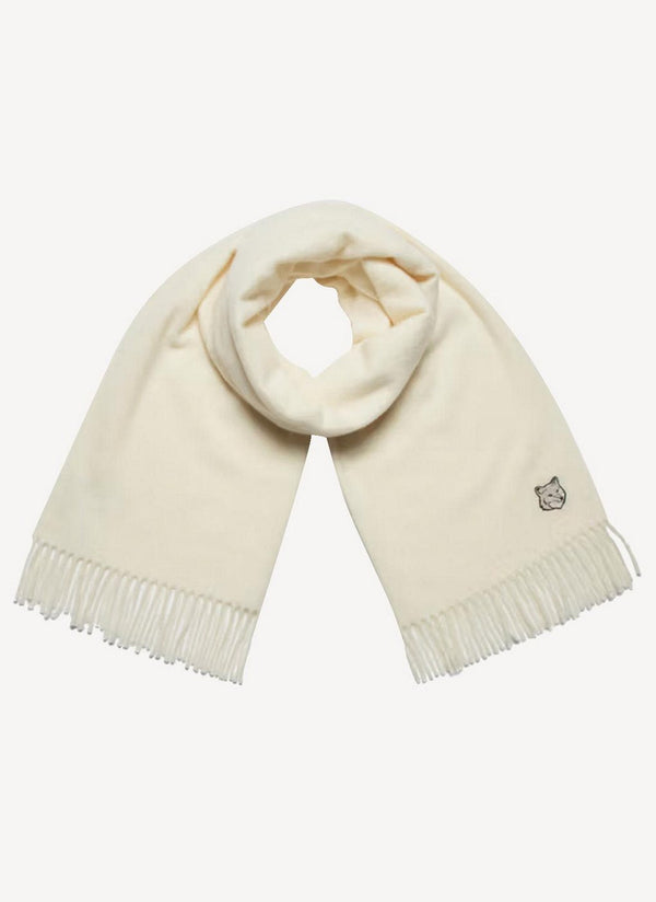 Maison Kitsune - Holiday Patch Scarf - Ecru - Homme