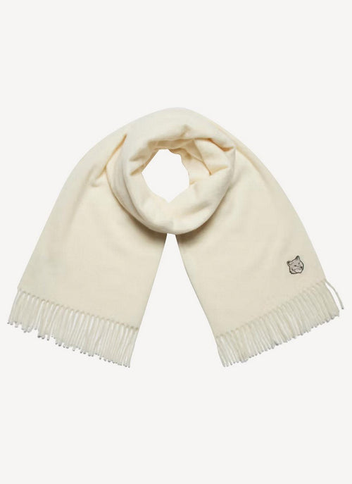 Maison Kitsune - Holiday Patch Scarf - Ecru - Homme