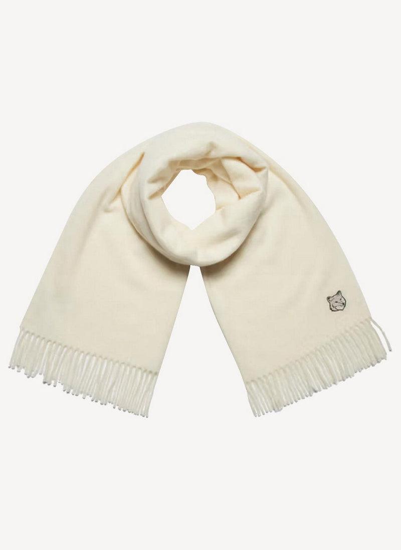 Maison Kitsune - Holiday Patch Scarf - Ecru - Homme