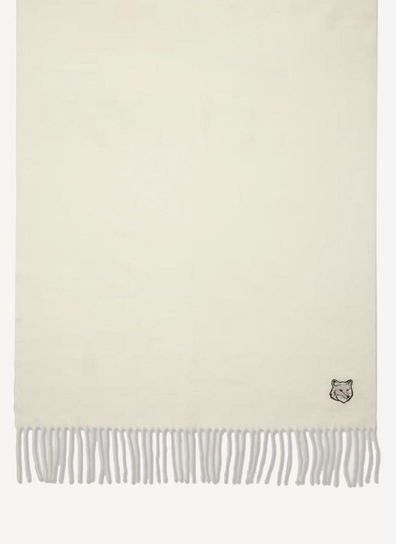 Maison Kitsune - Holiday Patch Scarf - Ecru - Homme