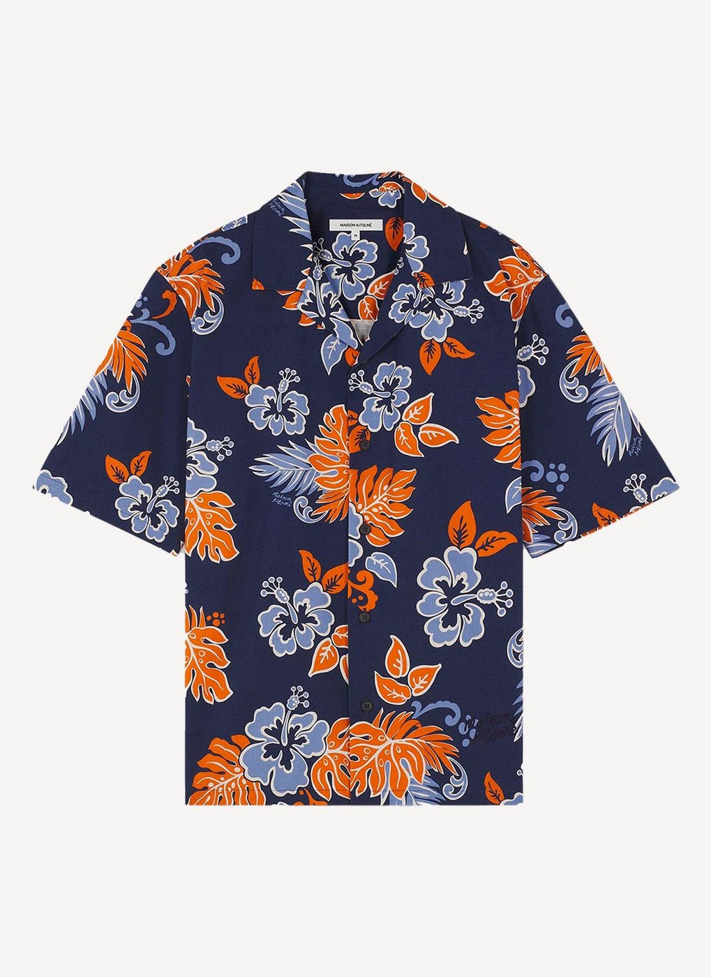 Maison Kitsune - Jungle Classic Shirt - Orange Print - Hombre