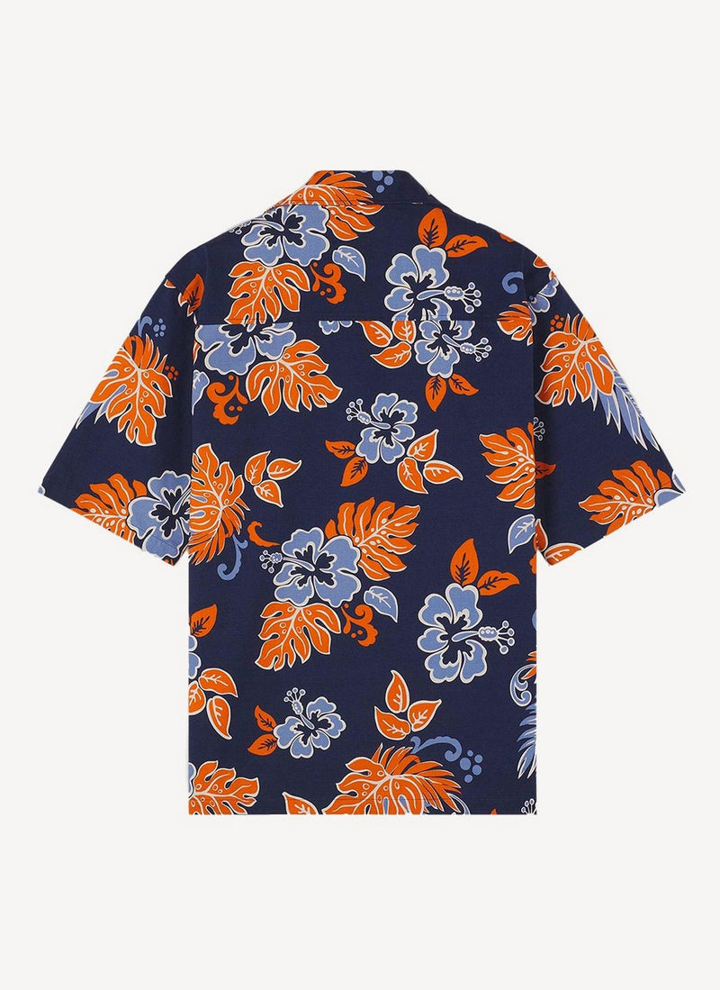 Maison Kitsune - Jungle Classic Shirt - Orange Print - Homme