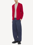 Maison Kitsune - Tricolor Patch Classic Cardigan - Red - Mixte