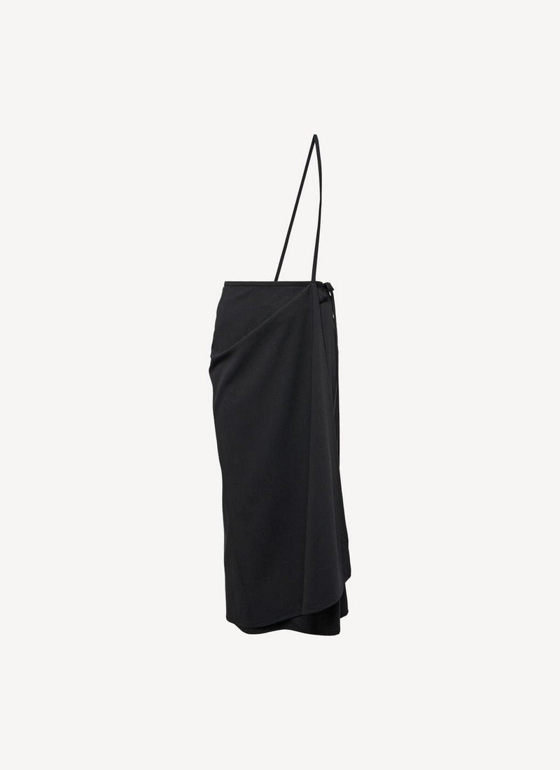 Maison Kitsune - Virgin Wool Willow Wrap Skirt - Anthracite - Femme