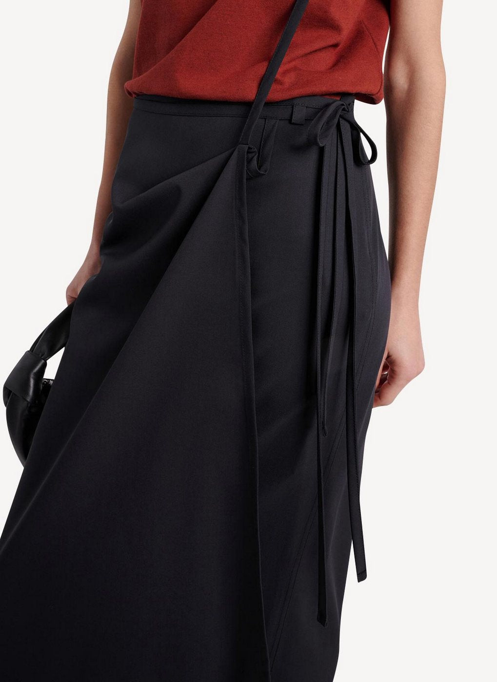 Maison Kitsune - Virgin Wool Willow Wrap Skirt - Anthracite - Femme