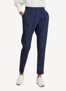 Maison Kitsune - Linen Jena Casual Pant - Navy - Femme