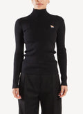 Maison Kitsune - Cuello Alto - Negro - Mujer