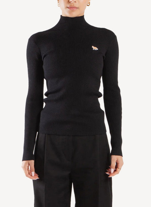 Maison Kitsune - Turtleneck - Black - Femme