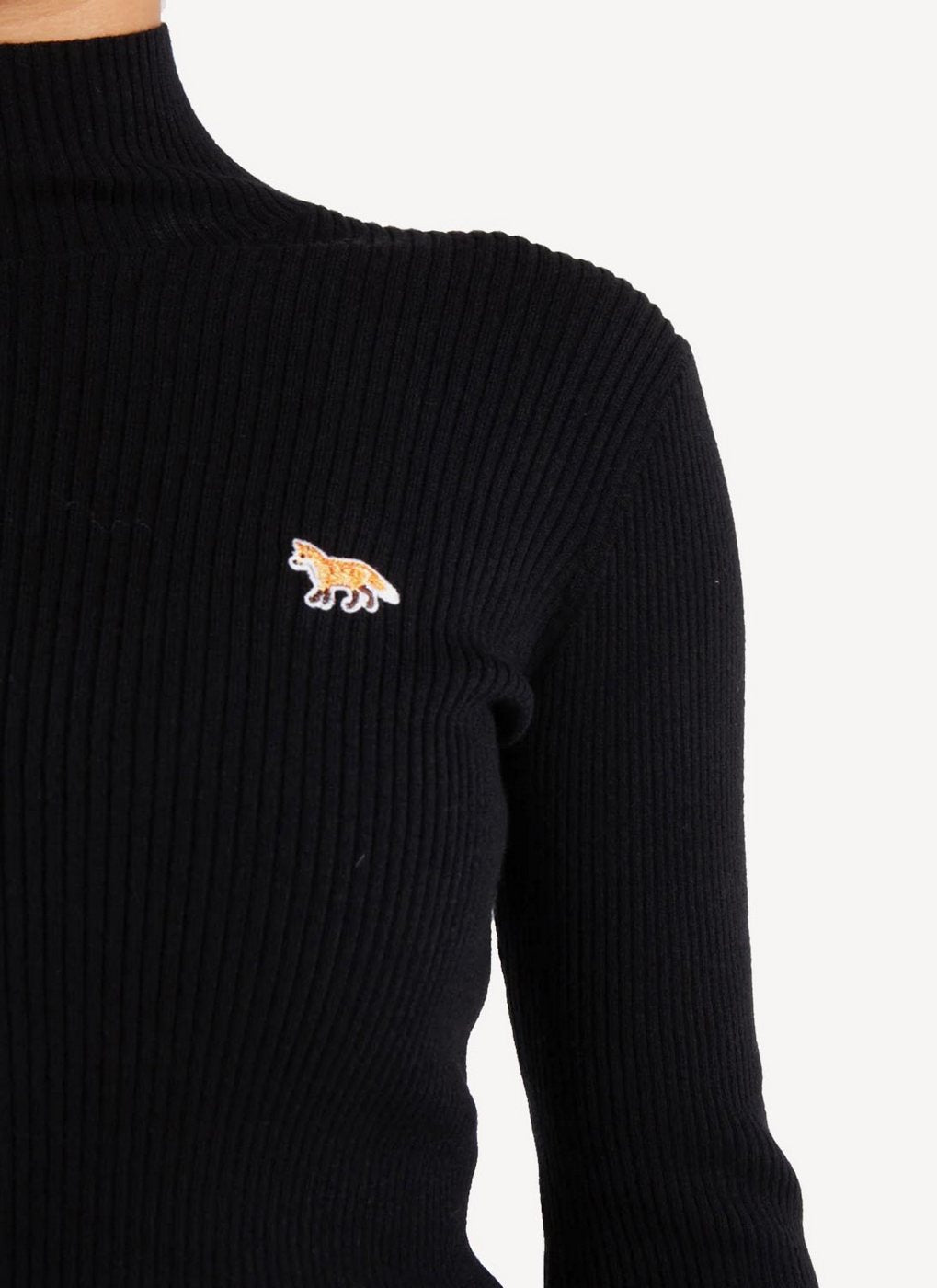 Maison Kitsune - Cuello Alto - Negro - Mujer