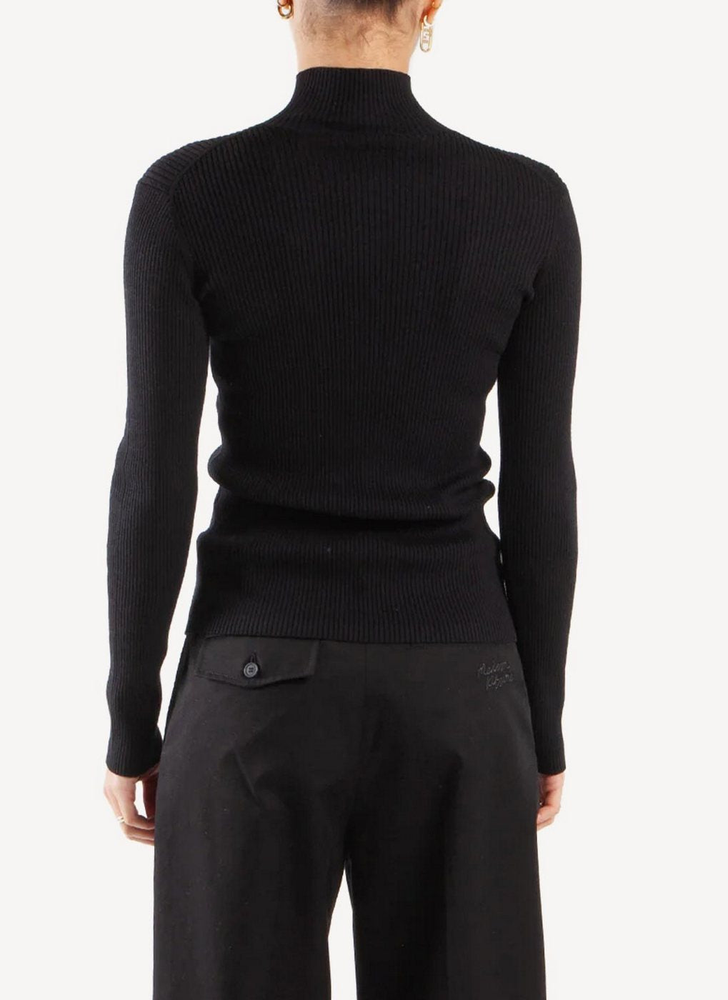 Maison Kitsune - Cuello Alto - Negro - Mujer