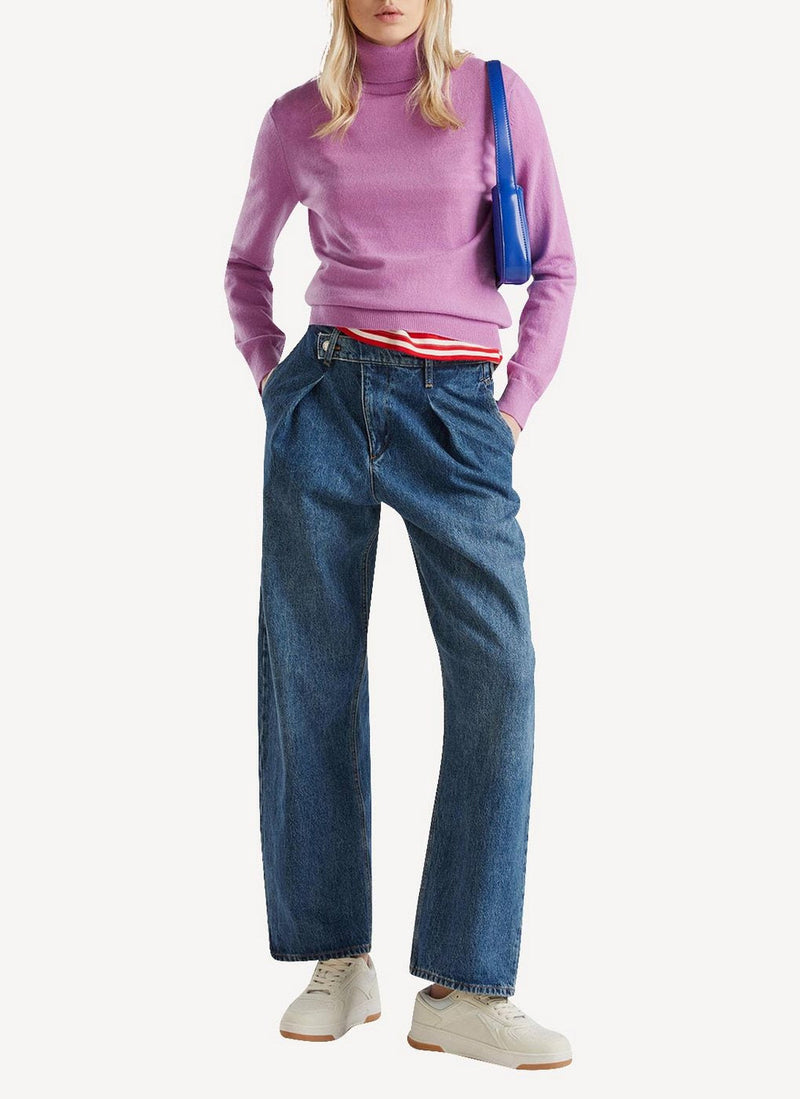 Maison Kitsune - Turtleneck - Lilac - Femme