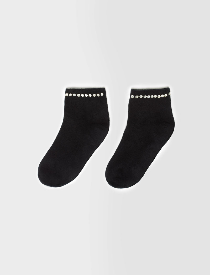 Maje - Chaussettes Strass - Noir