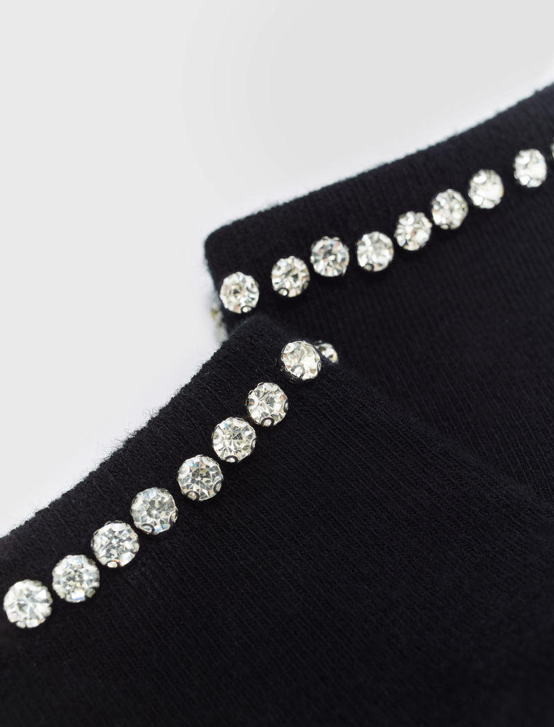 Maje - Calcetines Strass - Negro