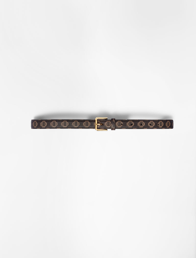 Maje - Ceinture Clover - Marron