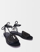 Maje - Fiou Clover sandals - Black