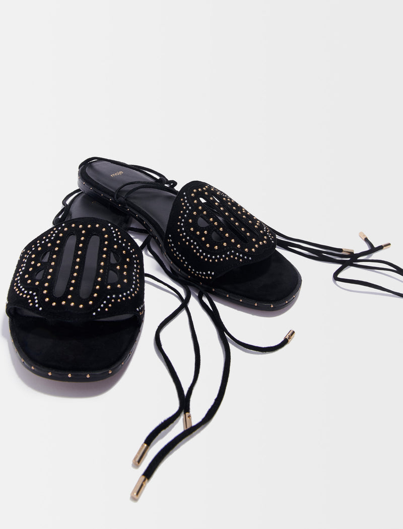 Maje - Fiou Clover sandals - Black