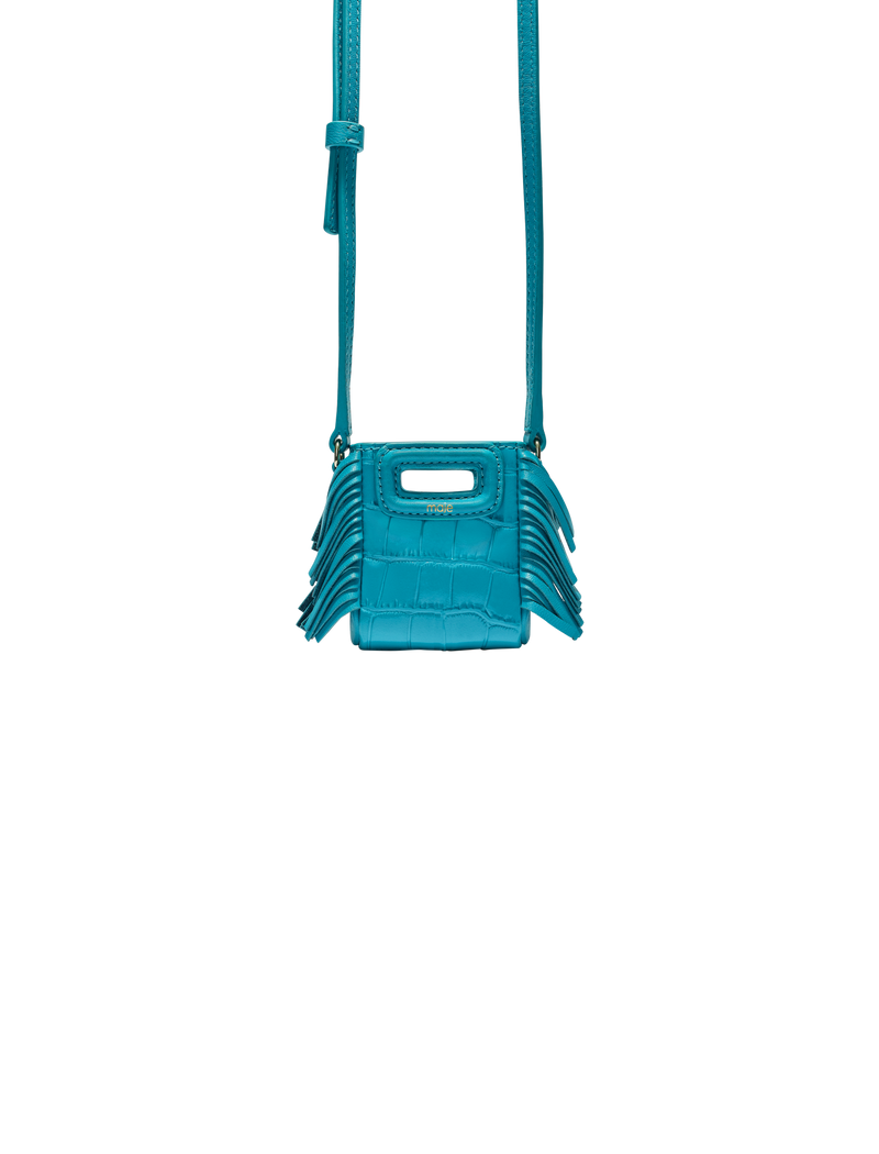 Maje - Small leather goods Mcasecroco - Bleu Piscine