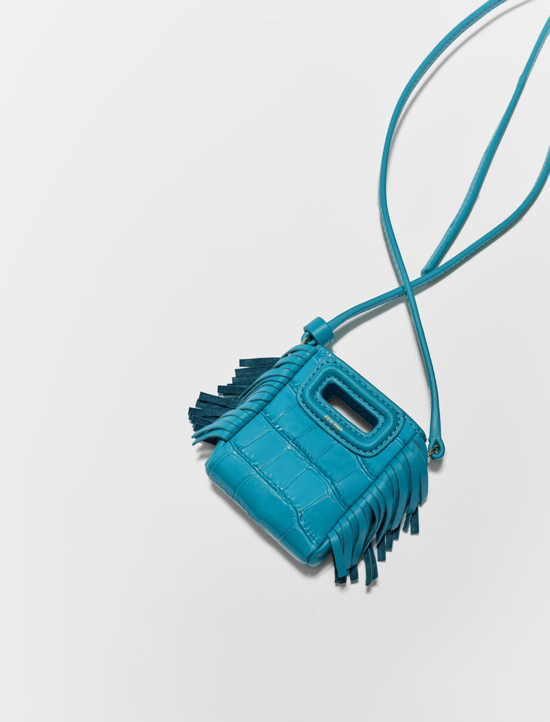 Maje - Small leather goods Mcasecroco - Bleu Piscine