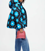 Globule Puffer Jacket - Black and Blue
