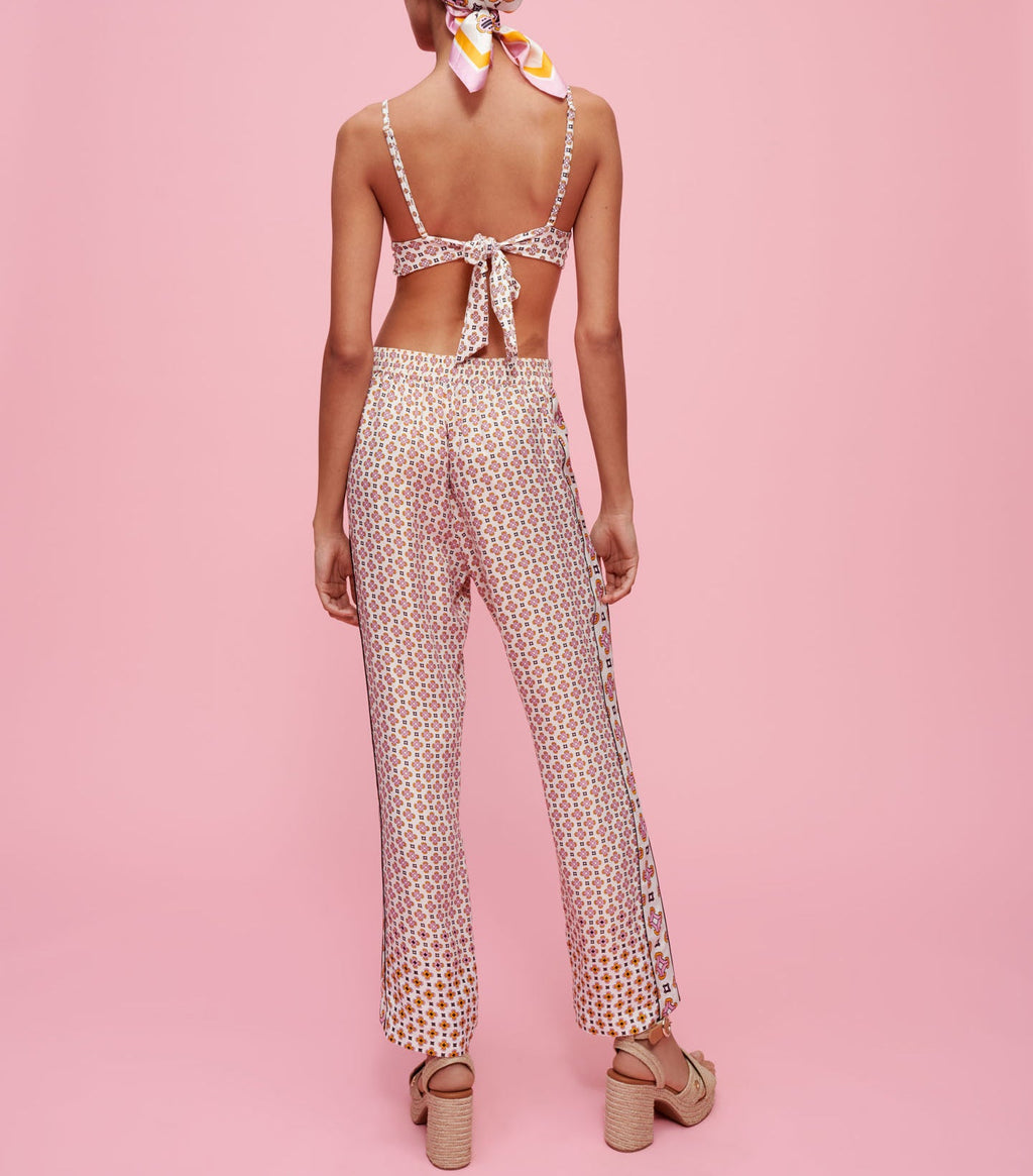 Pigeo Trousers - Geometric Ecru Background